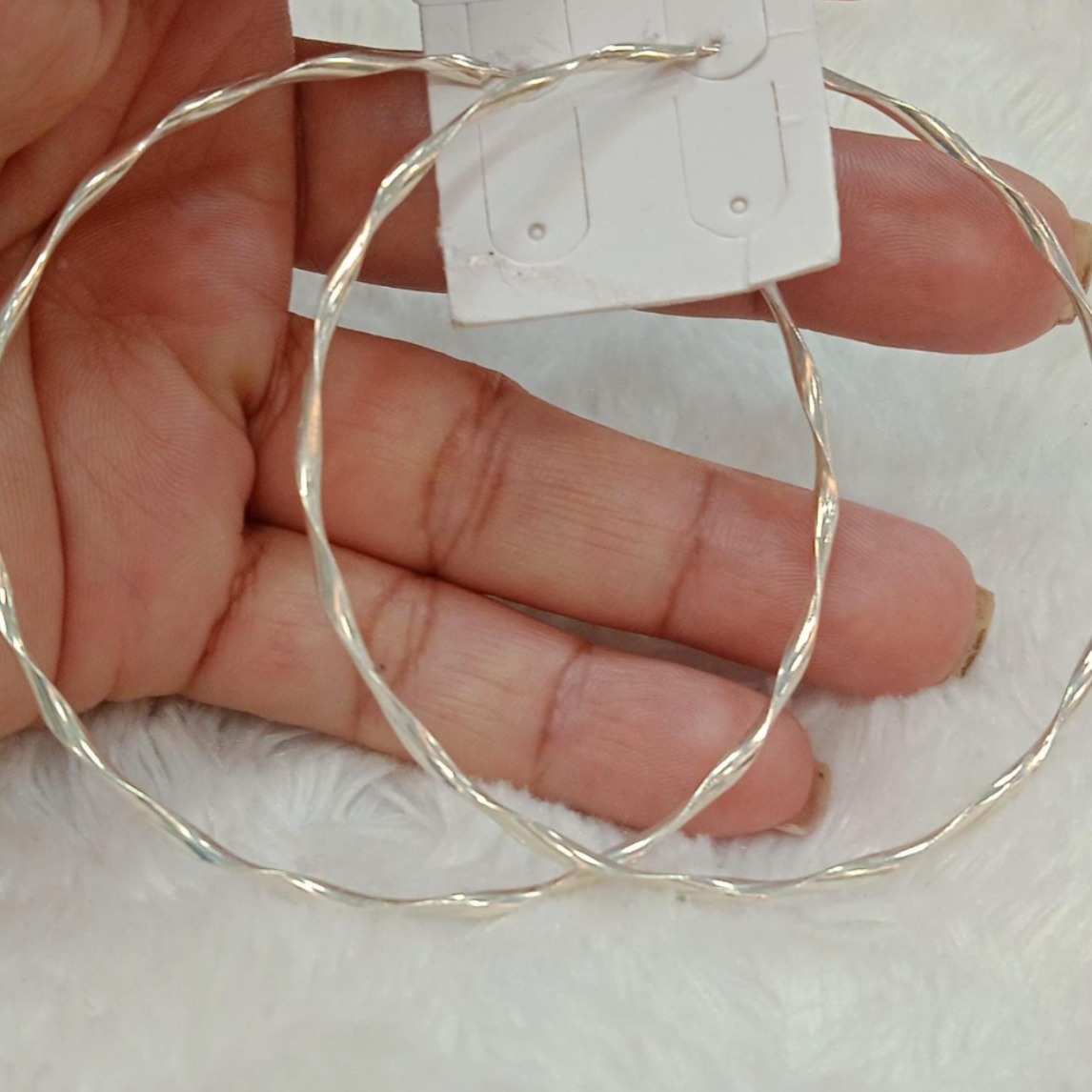 ARGOLA TRANÇADA EM PRATA 925