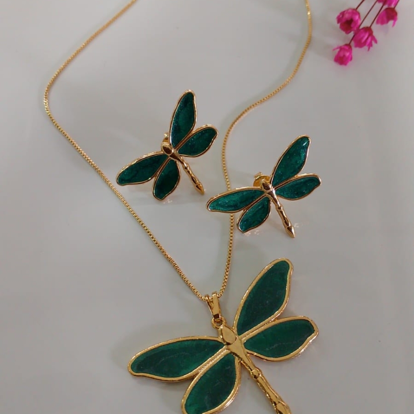 CONJUNTO LIBELULA VERDE