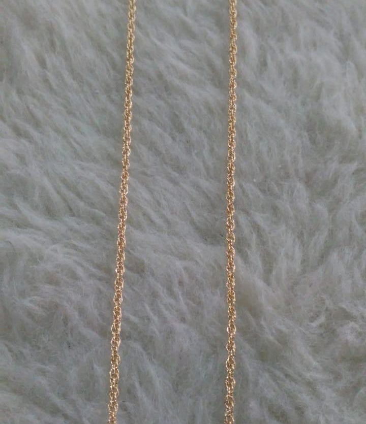 CORDÃO BAIANO 60CM FOLHEADA 18K